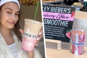 How to Make Hailey Bieber’s Strawberry Glaze Smoothie 