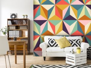 Infuse Your Interiors With the Latest Trend: Geometric Wallpaper