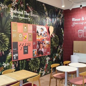 Charlotte Jade Designs Hand-Drawn Mural for New Costa Coffee Shops across UK